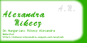 alexandra mikecz business card